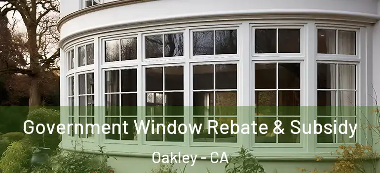  Government Window Rebate & Subsidy Oakley - CA
